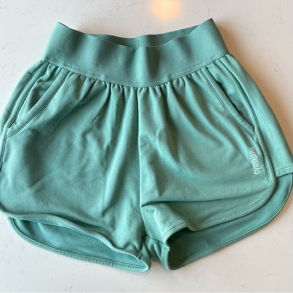 Gymshark Teal Athletic Shorts with Elastic Waistband